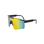 S53207 - Sports Glasses Black w/Mirror Lens