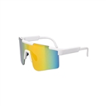 S53208 - Sports Glasses White w/Mirror Lens