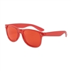 S53222 - Red Lens/Frame Translucent Sunglasses