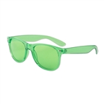 S53225 - Green Lens/Frame Translucent Sunglasses