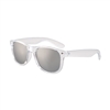 S53244 - Clear Iconic Sunglasses w/Silver Mirror Lens