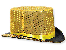 Sequin Top Hat - Gold