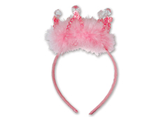 Pink Fur Crown Headband