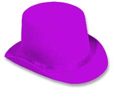 Purple Flock Top Hat