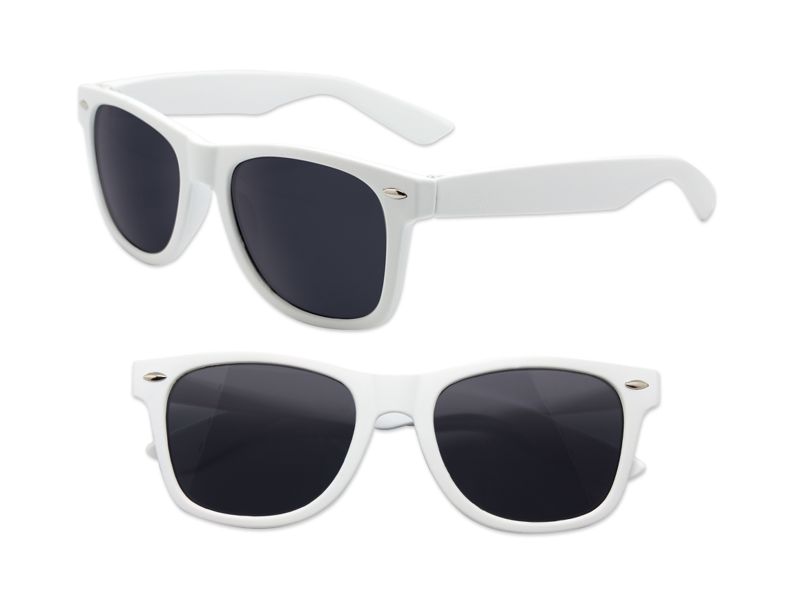 Rubberized White Iconic Sunglasses - UV400